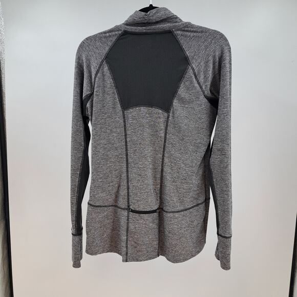 C9 Champion Top M Semi Fitted 1/4 Zip Long Sleeve Pullover Activewear Gray Black - Picture 6 of 9